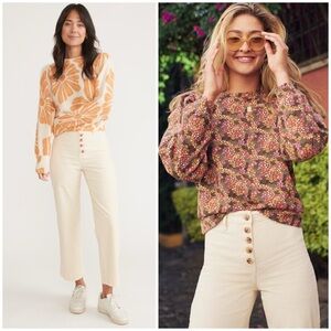 NWT Marine Layer Bridget Button Fly Corduroy Ankle Pants Womens 4